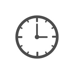 Clock, time, alarm icon. Vector illustration, flat design.