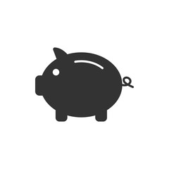 Bank, finance, money, pig, saving icon. Vector illustration, flat design.