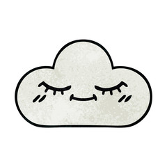 retro grunge texture cartoon white cloud