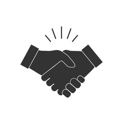 Fototapeta premium Hand, handshake icon. Vector illustration, flat design.
