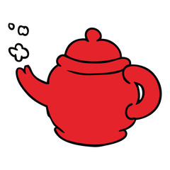 cartoon doodle of a blue tea pot