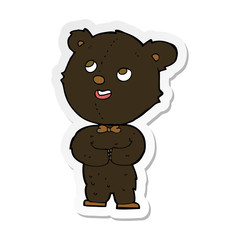 sticker of a cartoon cute teddy bear