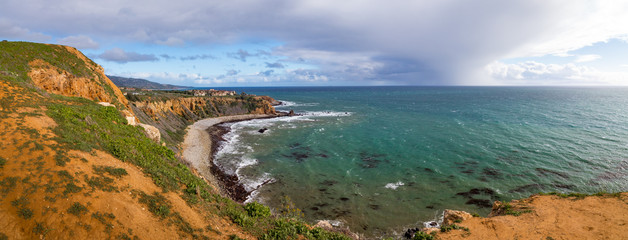 Fototapeta na wymiar Colorful Pelican Cove Panorama