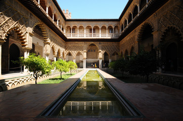 Fototapeta premium old town square in seville spain
