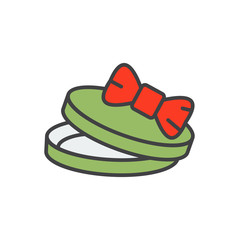 Gifts line icon on background for graphic and web design. Simple vector sign. Internet concept symbol for website button or mobile app.