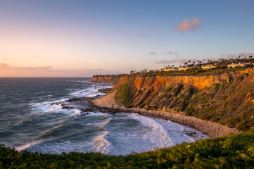 Golden Cove at Sunset on a Windy Day
