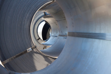 rolls of industrial sheet metal
