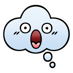 gradient shaded cartoon thought bubble