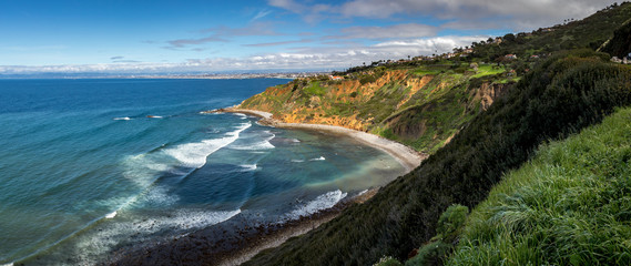 Vivid Bluff Cove in Spring Panorama