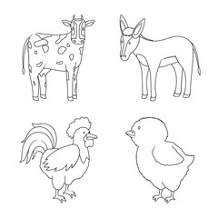 Isolated object of homemade and countryside icon. Set of homemade and agriculture stock vector illustration.