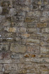 old brick wall in countryside