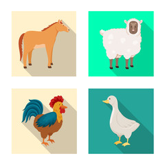 Vector design of breeding and kitchen  sign. Collection of breeding and organic  vector icon for stock.