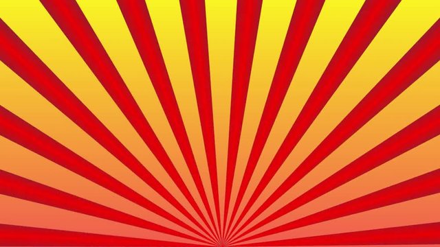 Abstract yellow background with red rays