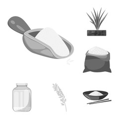 Vector design of food and organic sign. Collection of food and agricultural stock symbol for web.