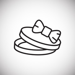 Gifts line icon on background for graphic and web design. Simple vector sign. Internet concept symbol for website button or mobile app.