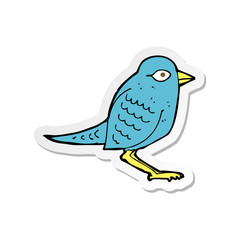 sticker of a cartoon garden bird