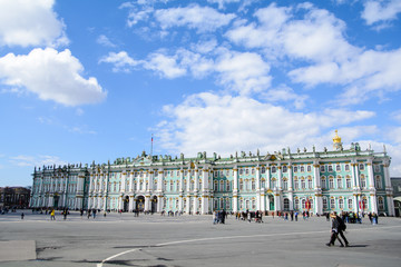 Fototapeta premium View of buildings, streets, bridges, rivers and canals of St. Petersburg, Russia.