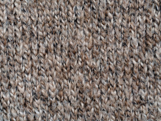 Light brown handmade wool knitting pattern