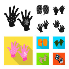 Vector illustration of silhouette and safety sign. Collection of silhouette and comfort vector icon for stock.