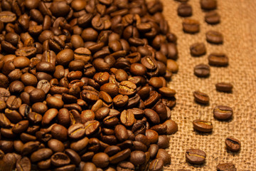 Aromatic coffee beans excellent drink in the morning.
