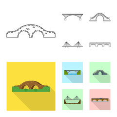 Naklejka premium Isolated object of connection and design icon. Set of connection and side stock vector illustration.