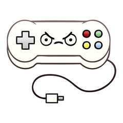 gradient shaded cartoon game controller