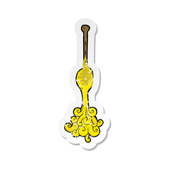 retro distressed sticker of a cartoon honey dipper