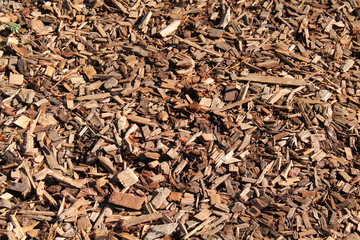 A Freshly Laid Layer of Large Garden Bark Woodchips.