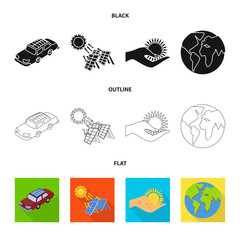 Vector design of innovation and technology  logo. Collection of innovation and nature  stock symbol for web.