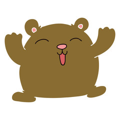 quirky hand drawn cartoon funny bear