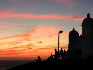 Fototapeta premium Forte de Monte Serrat ao entardecer