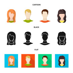 Isolated object of professional and photo logo. Set of professional and profile stock vector illustration.