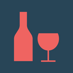 Silhouette icon wine