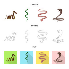 Vector design of mammal and danger symbol. Set of mammal and medicine stock vector illustration.