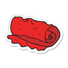 sticker of a cartoon rolled towel