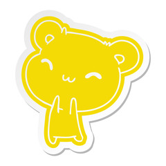 cartoon sticker kawaii cute teddy bear