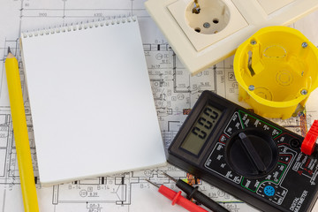 Still Life Of Electrical Components Arranged On Plans