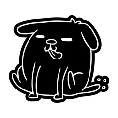 cartoon icon kawaii of a cute dog
