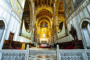 Fototapeta na wymiar MONREALE, Cathedral of Monreale, Palermo, Sicily, Italy