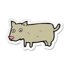 sticker of a cartoon little dog