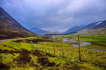Royal Deeside near Braemar. Aberdeenshire, Scotland, UK. Scottish Highlands, Cairngorm Mountains.