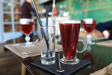 Glass of mulled wine