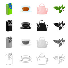 Vector design of healthy and floral  symbol. Collection of healthy and gradient stock symbol for web.