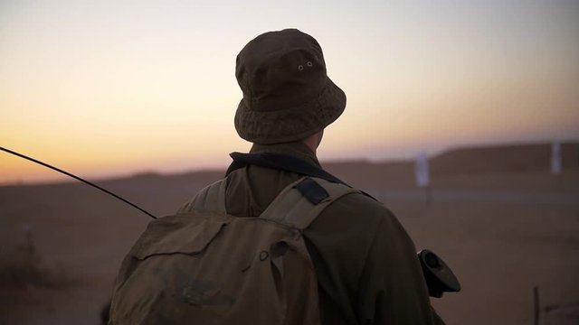 Soldier Guarding post.