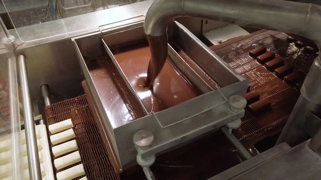 Milk Canning Plant. Manufacturing of Glazed Sweet Curd Bars and Wafer Cones. Glazed Curds Coating Process