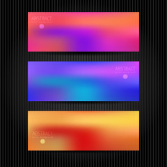 Fototapeta premium Vector banners set abstract blur background