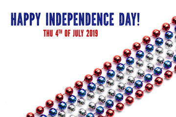 Jewelry in the colors red, blue and white