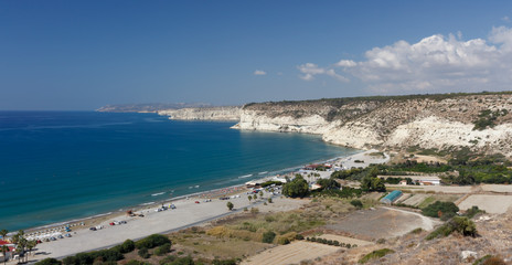 Sunny beach of Mediterranean Sea, Cyprus