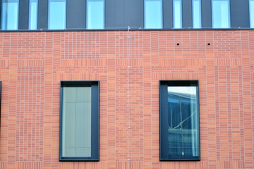 Cityscape office buildings with modern corporate architecture - business and success concept