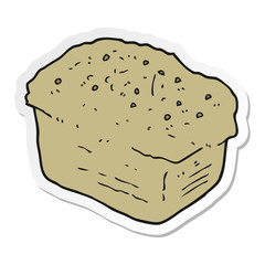 sticker of a cartoon bread